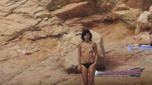Sardinia italy brunette teen on beach voyeur spy x259-67rfv77ljg.jpg