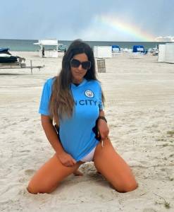 Claudia Romanis Thong Bikini and Manchester City Pride on Miami Sands-m7r0obju6j.jpg