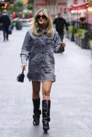 Ashley Roberts denim mini dress at Heart radio - Oct 16 y7s6p05we2