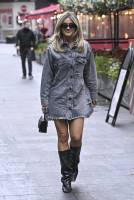 Ashley Roberts denim mini dress at Heart radio - Oct 16 47s6p0h6kl