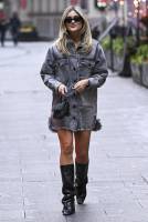 Ashley Roberts denim mini dress at Heart radio - Oct 16 77s6p0enkr