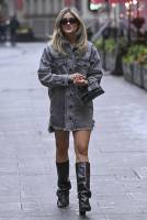 Ashley Roberts denim mini dress at Heart radio - Oct 16 a7s6p0g3lg