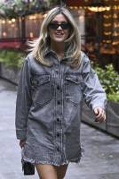 Ashley Roberts denim mini dress at Heart radio - Oct 16 57s6piwxhq