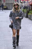 Ashley Roberts denim mini dress at Heart radio - Oct 16 47s6p0dlln