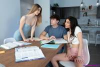 Molly Little, Parker Ambrose & Sawyer Cassidy - Stepsisters Threeway Homework -  37somfw7ll